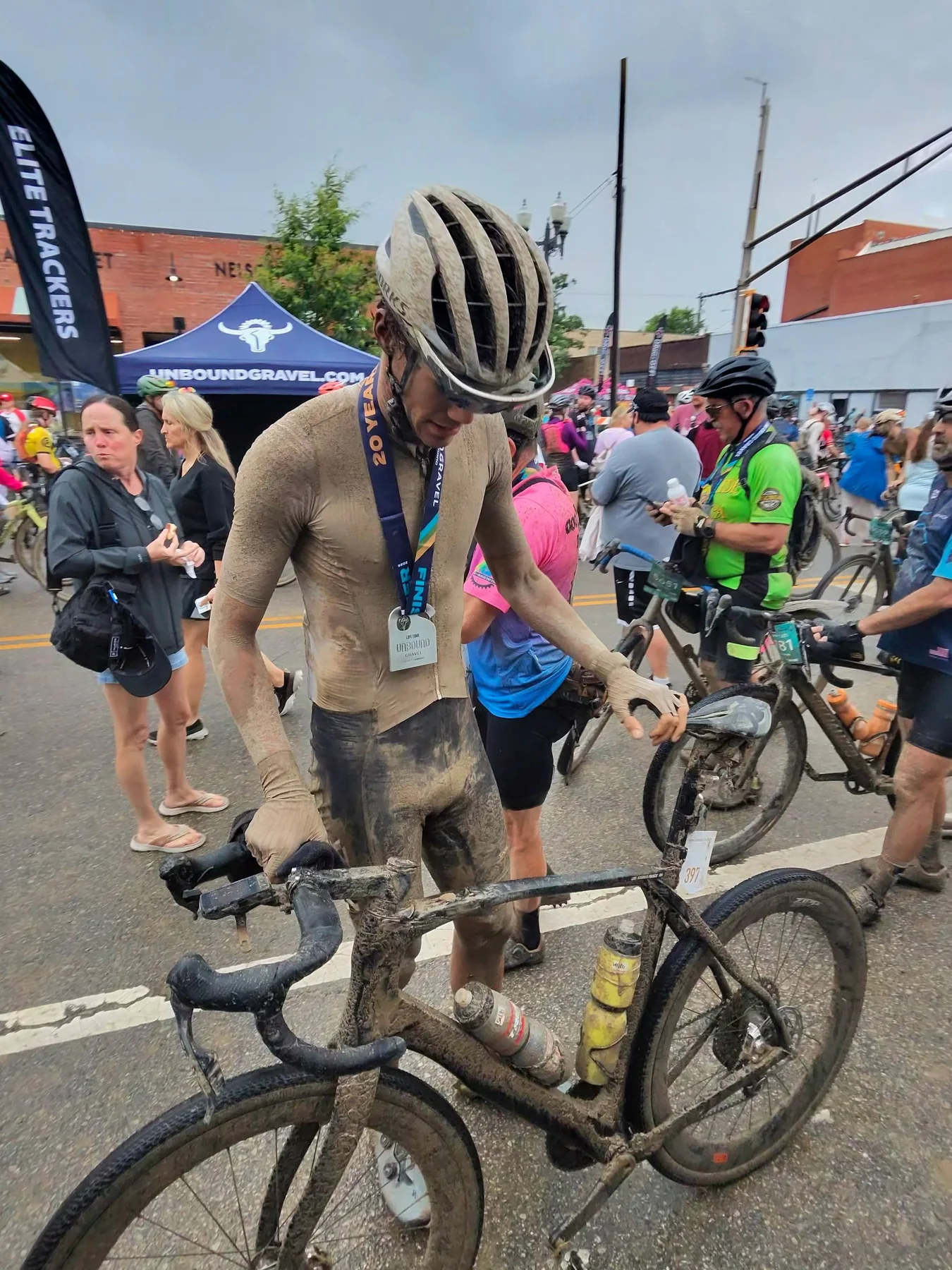 Donoven after finishing Unbound Gravel 100